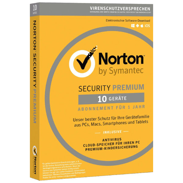 Norton Security Premium - 10 Geräte - 1 Jahr